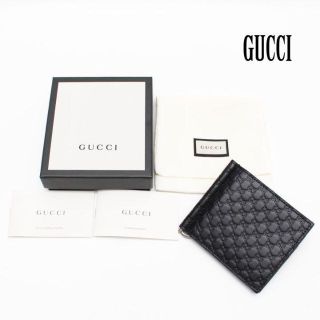Gucci - グッチ マイクログッチシマ マネークリップ ブラックの通販 by