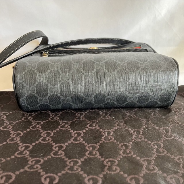レア】GUCCI グッチ ヴィンテージ シェリーライン ブラック ショルダー