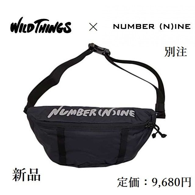 【別注】NUMBER (N)INE × WILD THINGS ボディバッグ 黒