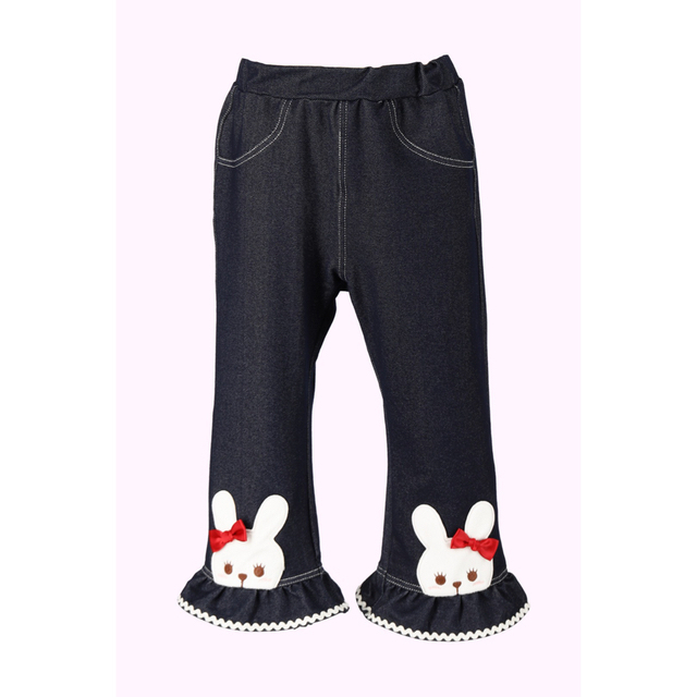 シャーリーテンプル うさぎデニムニットパンツ 100センチ シャーリーテンプル うさぎデニムニットパンツ 100センチ