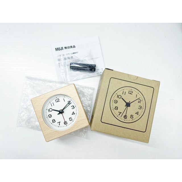 MUJI (無印良品) - 未使用 新品 無印 ブナ材 時計 置時計 MJ-BC1 MUJI (無印良品) - 未使用 新品 無印 ブナ材 時計 置時計 MJ-BC1