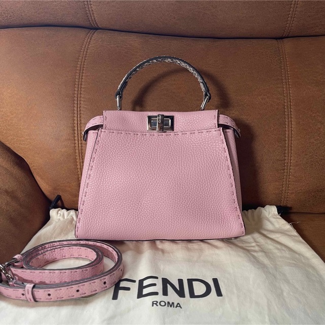 FENDI セレリア ピーカブー ミニ パイソン付属品ショルダー保存袋