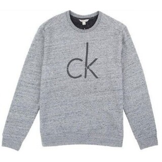 カルバンクライン(Calvin Klein)の【L】カルバン クライン/メンズ CK ロゴプリントトレーナー/グレー(スウェット)