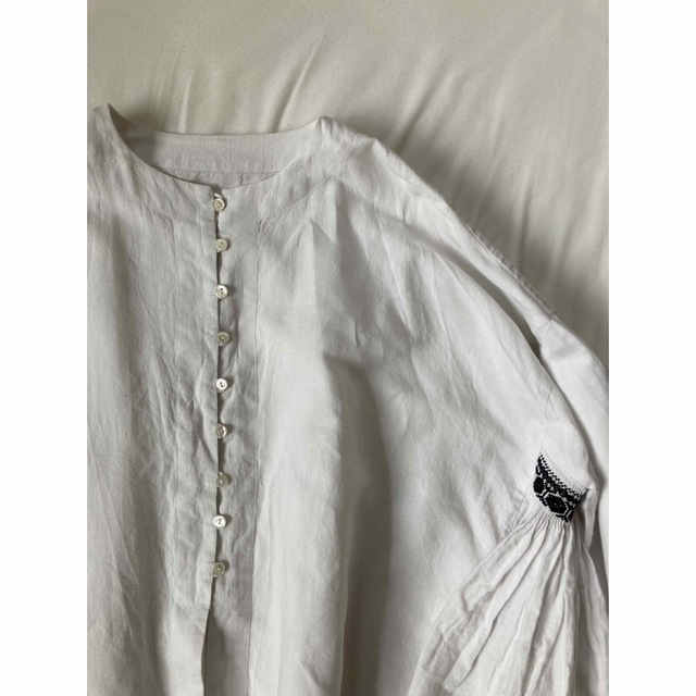 ARTS&SCIENCE smoking side gather blouse シャツ/ブラウス(長袖