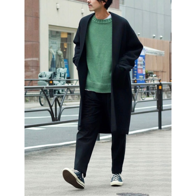 BRITISH AIRLY WOOL オーバーサイズブランケットコート