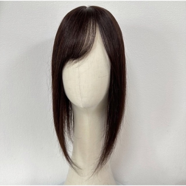 前髪ありロングヘアピース 百合子レミー人毛100%ウィッグ-