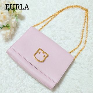 フルラ(Furla)の美品 フルラ VIVA ビバ ショルダーバッグ チェーン レザー ピンク(ショルダーバッグ)