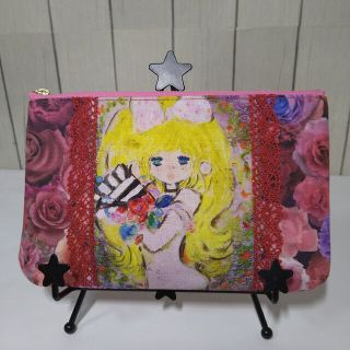 ハンドメイド ポーチ　少女☆ガール☆女の子☆薔薇☆花☆フラワー☆レース(ポーチ)