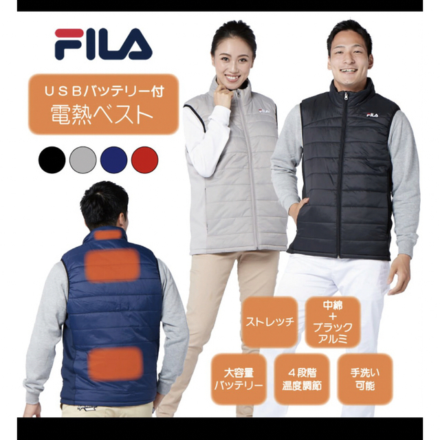 FILAゴルフ　Lサイズ　ダウンベスト　白　美品　ゴルフウェア