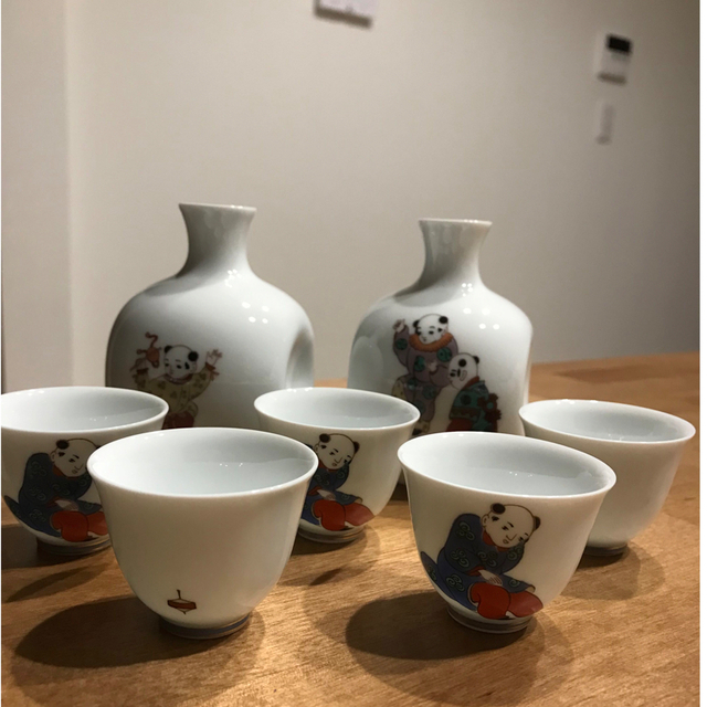 香蘭社 - 香蘭社 唐子酒器 セット 徳利 お猪口 ぐい呑みの通販 by