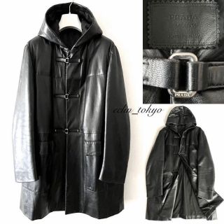 プラダ(PRADA)のPRADA《中綿入り》最高級レザー ダッフル ロングコート E1538(ダッフルコート)