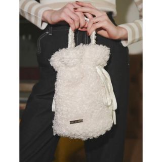 Miro amurelle  POODLE FUR DRAWSTRING BAG(ハンドバッグ)