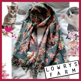 レプシィムローリーズファーム(LEPSIM LOWRYS FARM)の秋冬のお出掛けに♡ローリーズファーム♡大判軽量♡花柄レディースショール♡(マフラー/ショール)