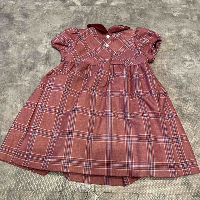 Bonpoint(ボンポワン)のMalvi & Co. (ISI) スモッキングチェックワンピース 12M キッズ/ベビー/マタニティのベビー服(~85cm)(ワンピース)の商品写真