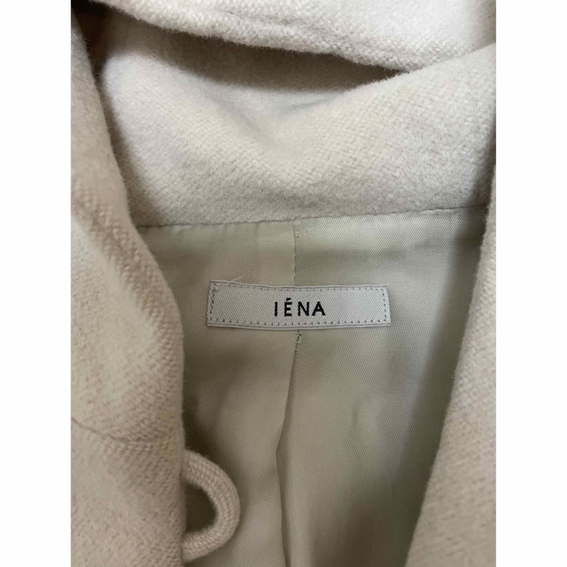IENA(イエナ)のIENA イエナ ロングコート ホワイト 36サイズ　フードコート レディースのジャケット/アウター(ロングコート)の商品写真