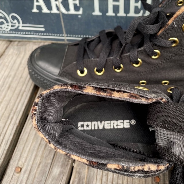 CONVERSE - コンバース ハイカットスニーカー 24cm 黒 ブラック CONVERSE - コンバース ハイカットスニーカー 24cm 黒 ブラック