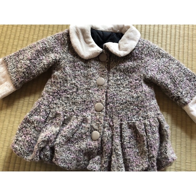 ツイード　コート　95  お値下げ キッズ/ベビー/マタニティのキッズ服女の子用(90cm~)(ジャケット/上着)の商品写真