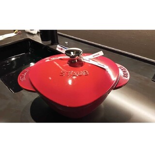 ストウブ(STAUB)のストウブ Staub ハートココット　チェリー　大人気　レア　20cm(鍋/フライパン)