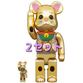 メディコムトイ(MEDICOM TOY)の2セット BE@RBRICK 招き猫 小判 100％ & 400％(その他)