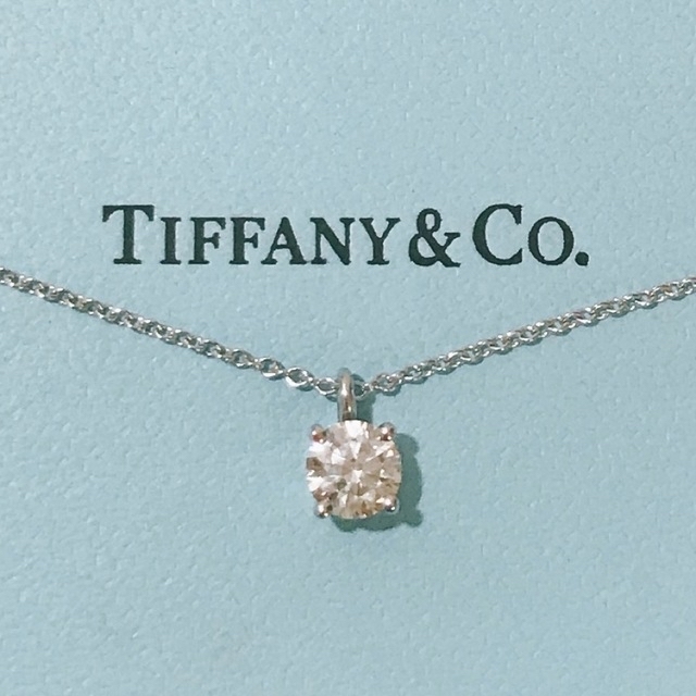 美品 ティファニー Tiffany ダイヤモンド ネックレス 0.48ct