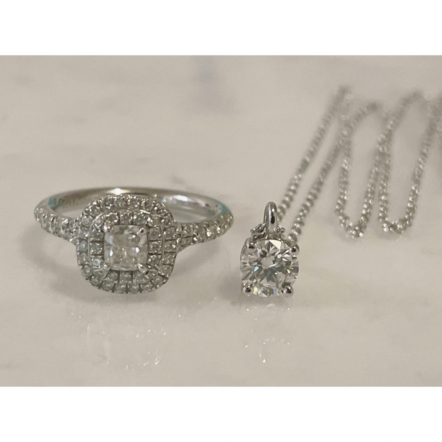 美品 ティファニー Tiffany ダイヤモンド ネックレス 0.48ct