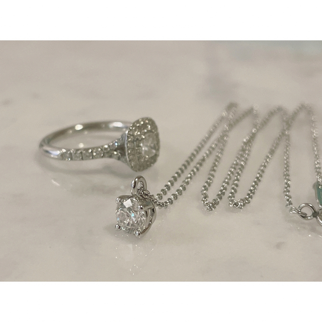 美品 ティファニー Tiffany ダイヤモンド ネックレス 0.48ct