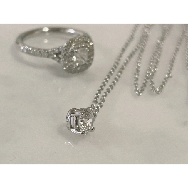 美品 ティファニー Tiffany ダイヤモンド ネックレス 0.48ct