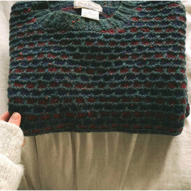 used___でこぼこニット 立体 knit vintage ????????