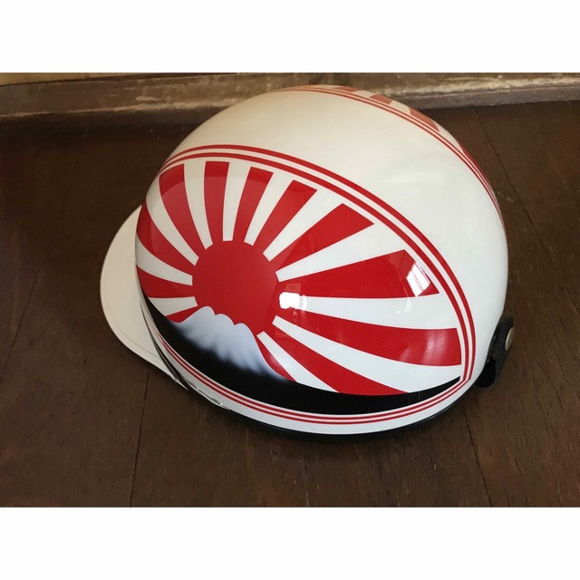 自動車/バイク富士日章 コルク半 ヘルメット 三段シート ロケットカウル 風防 アルフィン 族