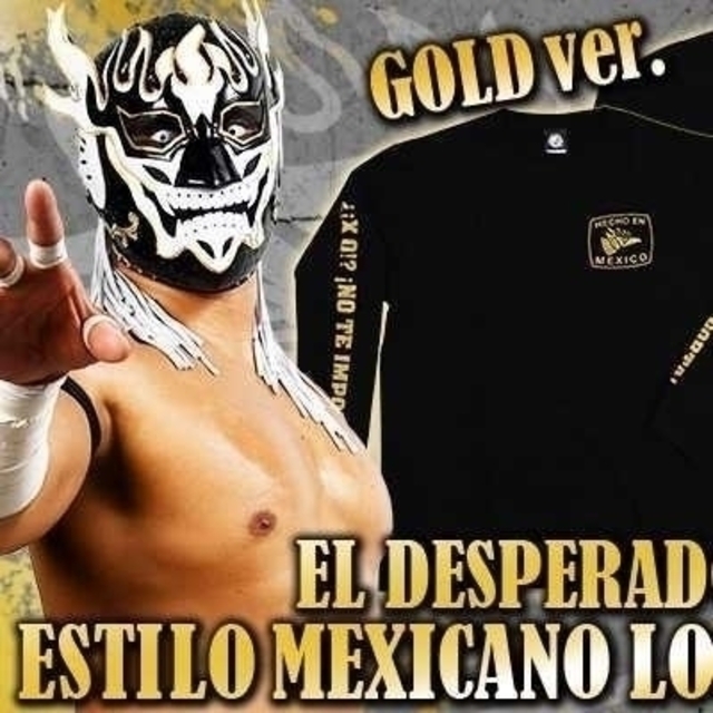 新日本プロレス エル デスぺラード ESTILO GOLD Tシャツ 新品未開封 エンタメ/ホビーのタレントグッズ(スポーツ選手)の商品写真