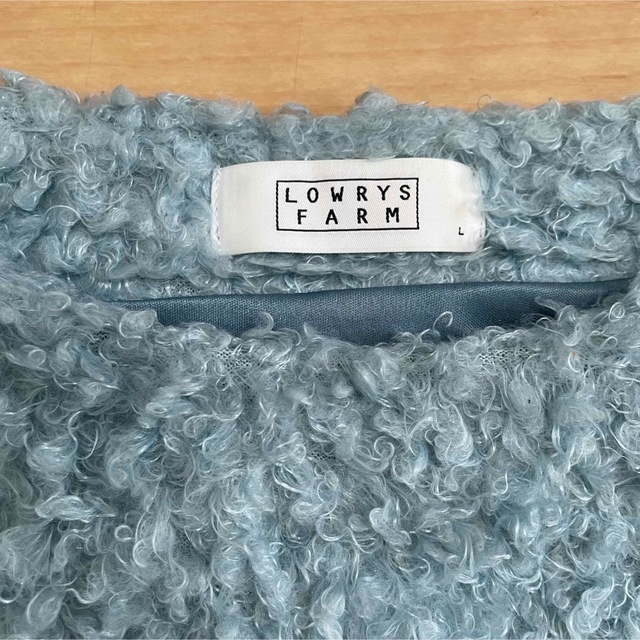 LOWRYS FARM(ローリーズファーム)のローリーズファーム  ループプルオーバー　ブルー　Lサイズ レディースのトップス(ニット/セーター)の商品写真