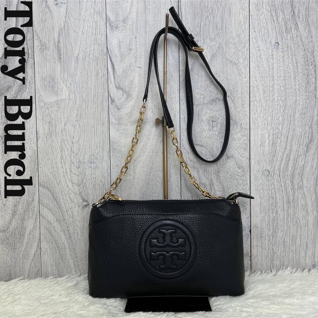 TORY BURCH トリーバーチ レザーチェーンショルダーバッグ 黒 ブラック