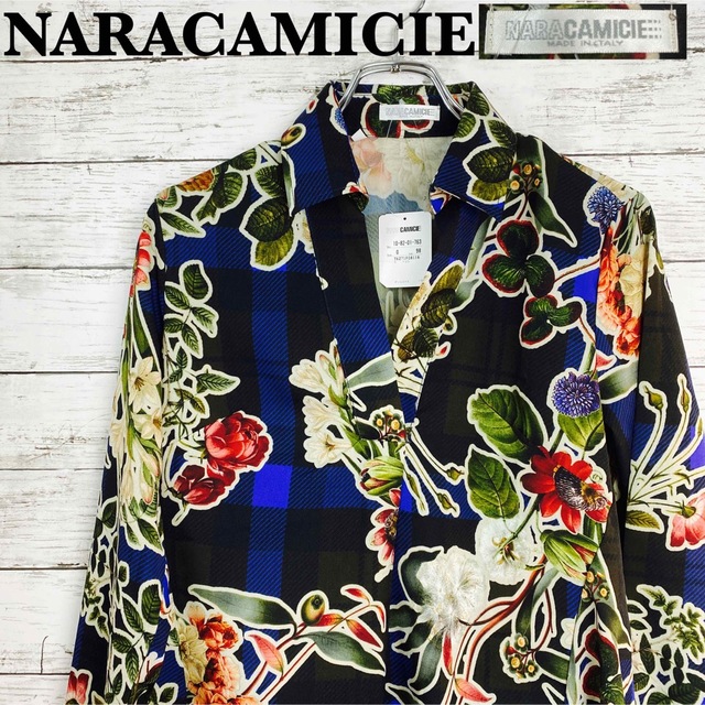 ★美品★NARACAMICIE/ナラカミーチェ　花柄プルオーバーシャツ　ブラウス