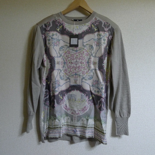 ETRO - ETRO ペイズリーシルク切り替えニット