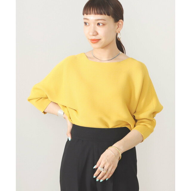 BEAMS(ビームス)の【YELLOW】BEAMS HEART / ボートネック ドルマン プルオーバー レディースのトップス(ニット/セーター)の商品写真