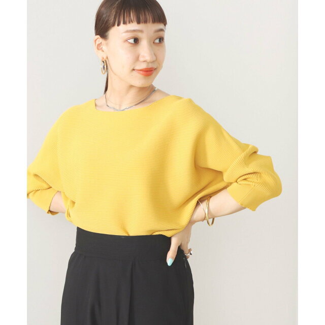 BEAMS(ビームス)の【YELLOW】BEAMS HEART / ボートネック ドルマン プルオーバー レディースのトップス(ニット/セーター)の商品写真