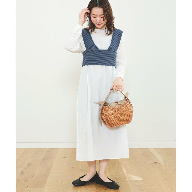 BEAMS(ビームス)の【OFF_WHT】BEAMS HEART / ニットビスチェ セットアップ ワンピース レディースのワンピース(ロングワンピース/マキシワンピース)の商品写真