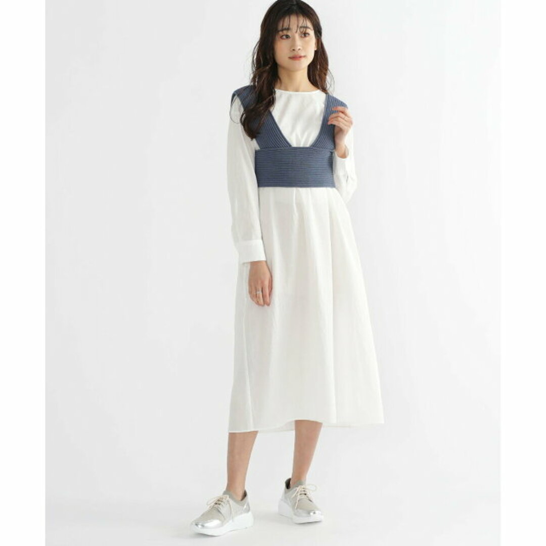 BEAMS(ビームス)の【OFF_WHT】BEAMS HEART / ニットビスチェ セットアップ ワンピース レディースのワンピース(ロングワンピース/マキシワンピース)の商品写真