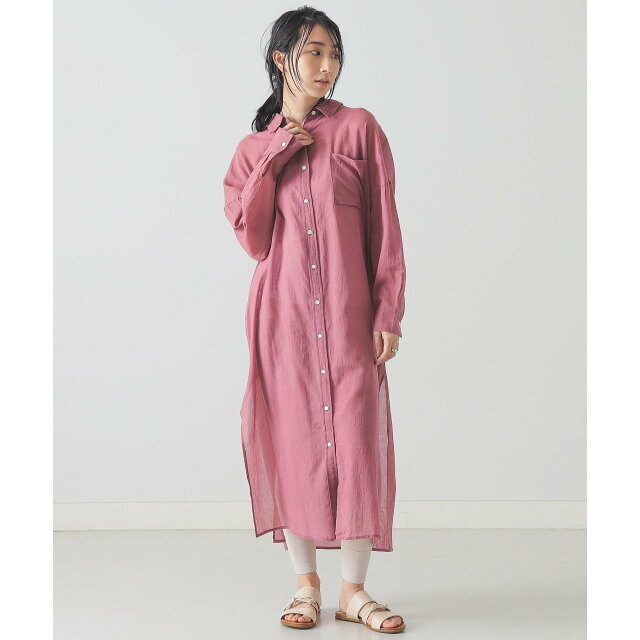 【PLUM】BEAMS LIGHTS / KHADI シャツ ワンピース