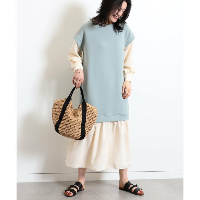 BEAMS(ビームス)の【MINT】BEAMS HEART / ドッキング コンビワンピース レディースのワンピース(ロングワンピース/マキシワンピース)の商品写真