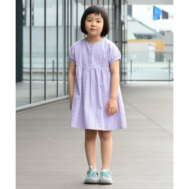 BEAMS OUTLET(ビームスアウトレット)の【LAVENDER】BEAMS mini / パンチングレース ワンピース(90~150cm) キッズ/ベビー/マタニティのキッズ服女の子用(90cm~)(ドレス/フォーマル)の商品写真