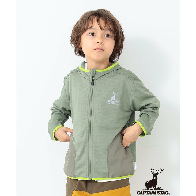 BEAMS OUTLET(ビームスアウトレット)の【OLIVE】CAPTAIN STAG * BEAMS mini / UV パーカ(90~150cm) キッズ/ベビー/マタニティのキッズ服女の子用(90cm~)(ジャケット/上着)の商品写真