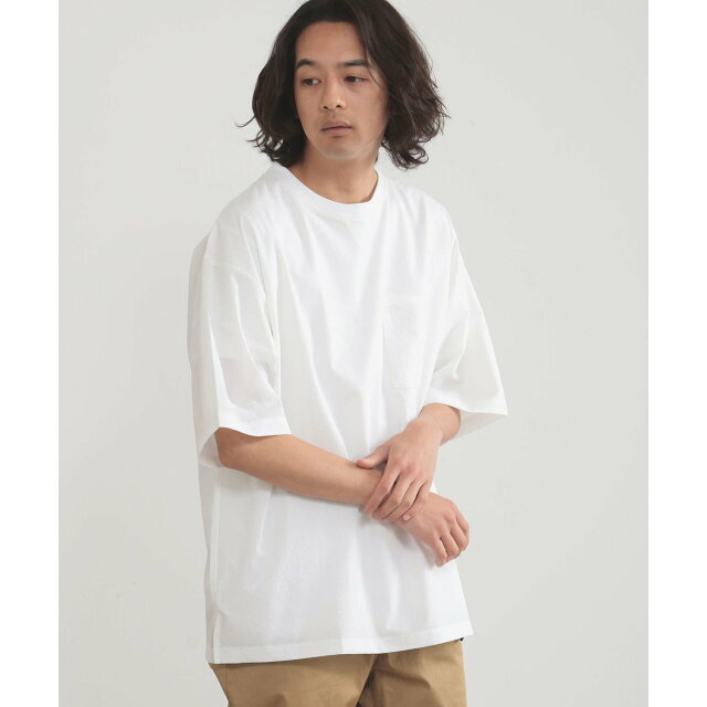 【WHITE】BEAMS HEART / シアサッカー ポケット Tシャツ 4