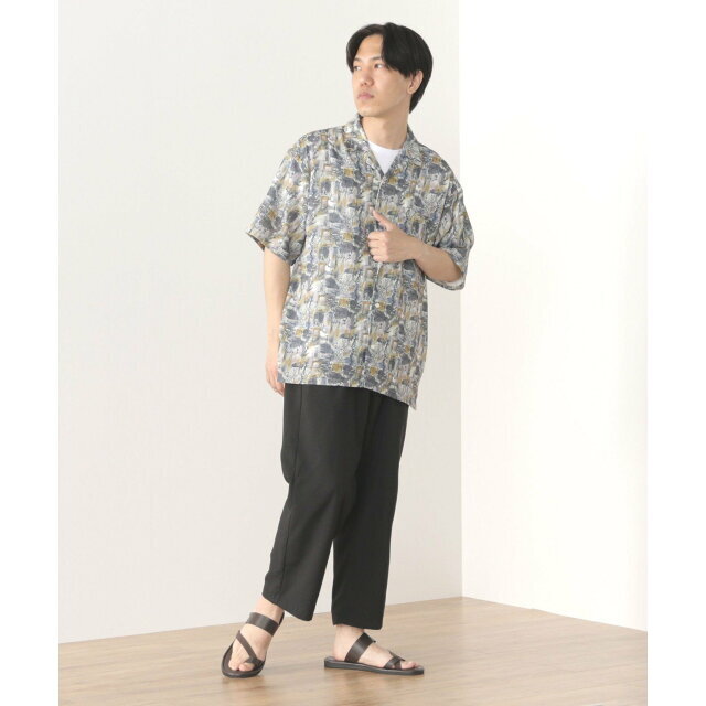 【BEIGE_2】BEAMS HEART / レトロプリント オープンカラー シャツ 5