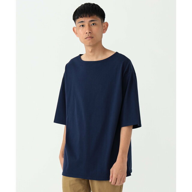 BEAMS(ビームス)の【NAVY】BEAMS / ルーズ ボートネック Tシャツ その他のその他(その他)の商品写真