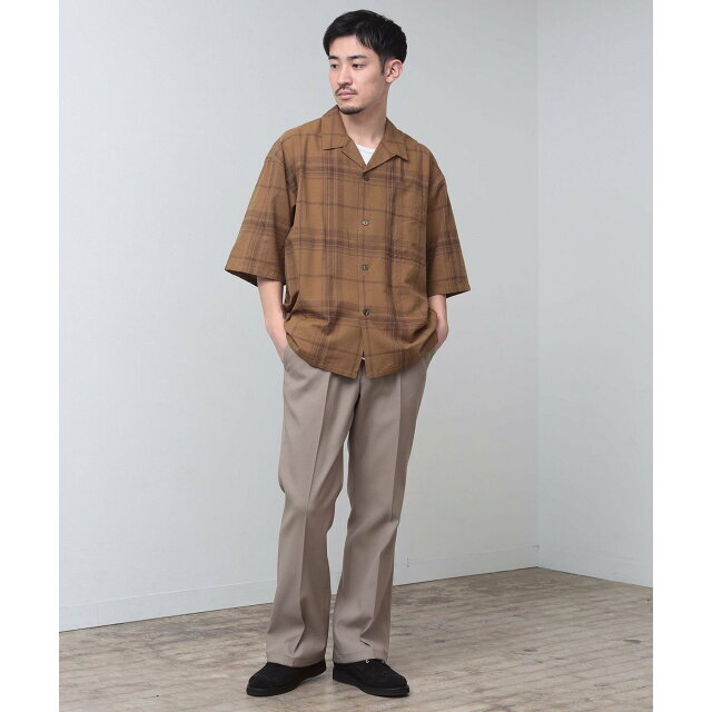 BEAMS(ビームス)の【OLIVE】BEAMS / フェード チェック ルーズフィット オープンカラーシャツ その他のその他(その他)の商品写真