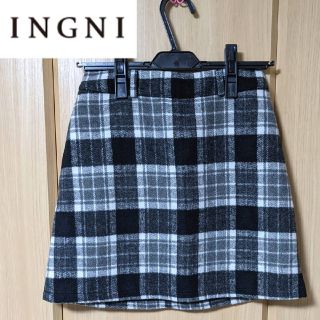 イング(INGNI)のINGNI イング ミニスカート 台形スカート チェックスカート 冬服 シャギー(ミニスカート)