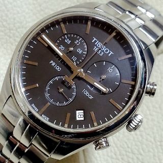 TISSOT - 良品 TISSOT ティソ PR100 クロノグラフ デイト ブラック ...