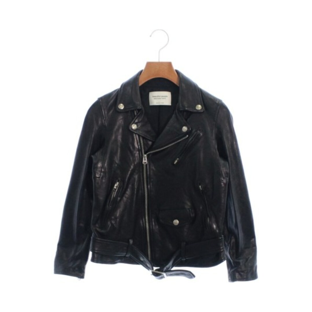 安い買取 本物 beautiful people ライダース 130(XS位) 黒 【古着