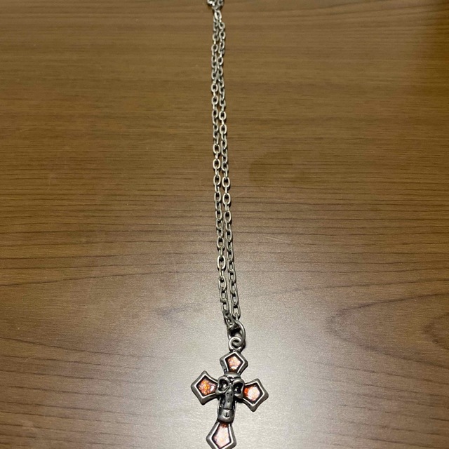 スカル十字架ネックレス メンズのアクセサリー(ネックレス)の商品写真